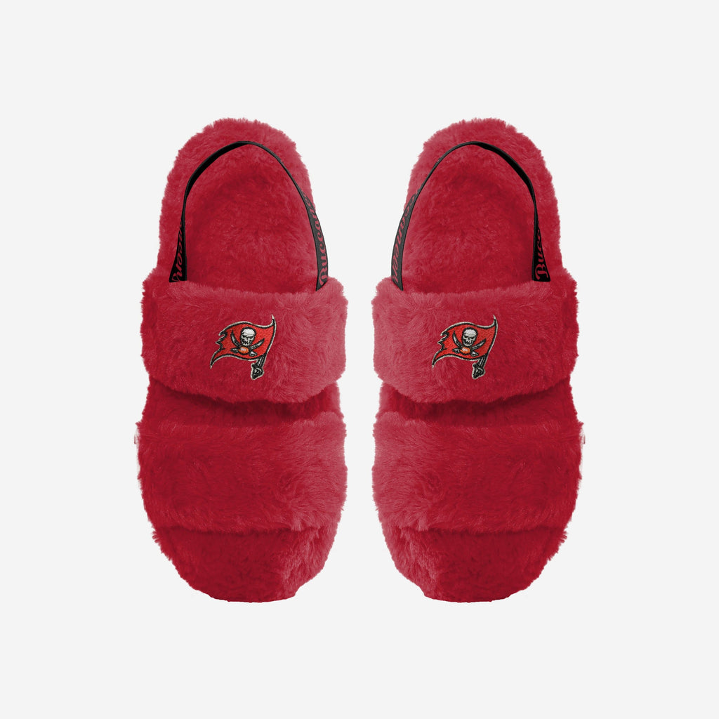Tampa Bay Buccaneers Womens Heel Strap Wordmark Fur Slide FOCO S - FOCO.com