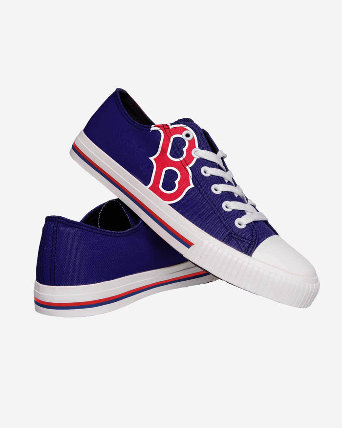 Boston Red Sox Mens Low Top Big Logo Canvas Shoe FOCO - FOCO.com