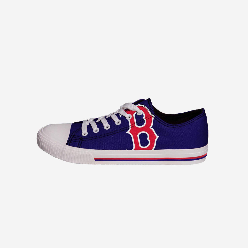 Boston Red Sox Mens Low Top Big Logo Canvas Shoe FOCO - FOCO.com