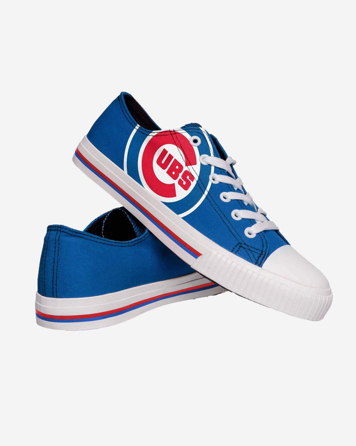 Chicago Cubs Mens Low Top Big Logo Canvas Shoe FOCO - FOCO.com
