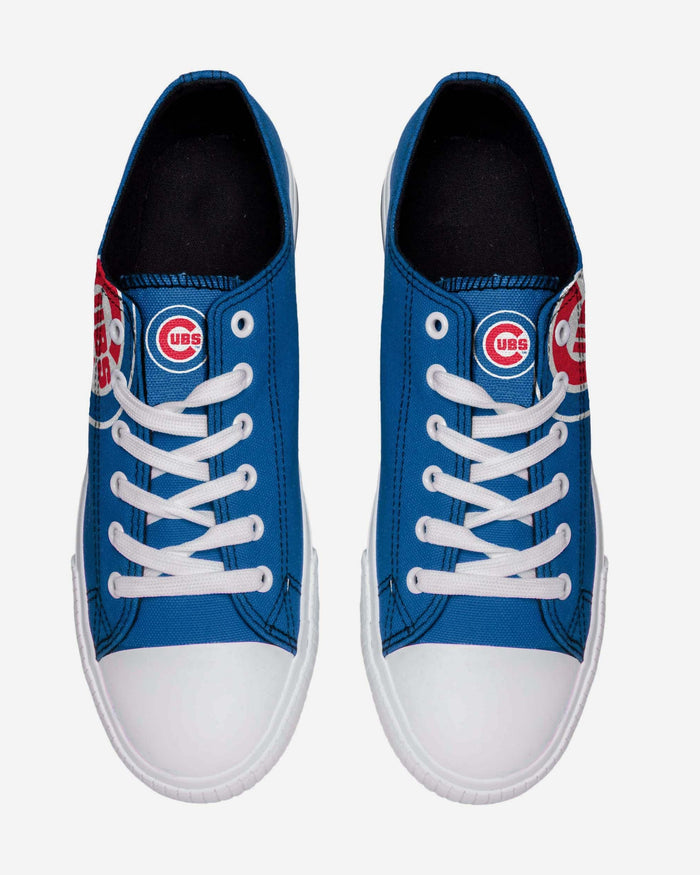 Chicago Cubs Mens Low Top Big Logo Canvas Shoe FOCO - FOCO.com