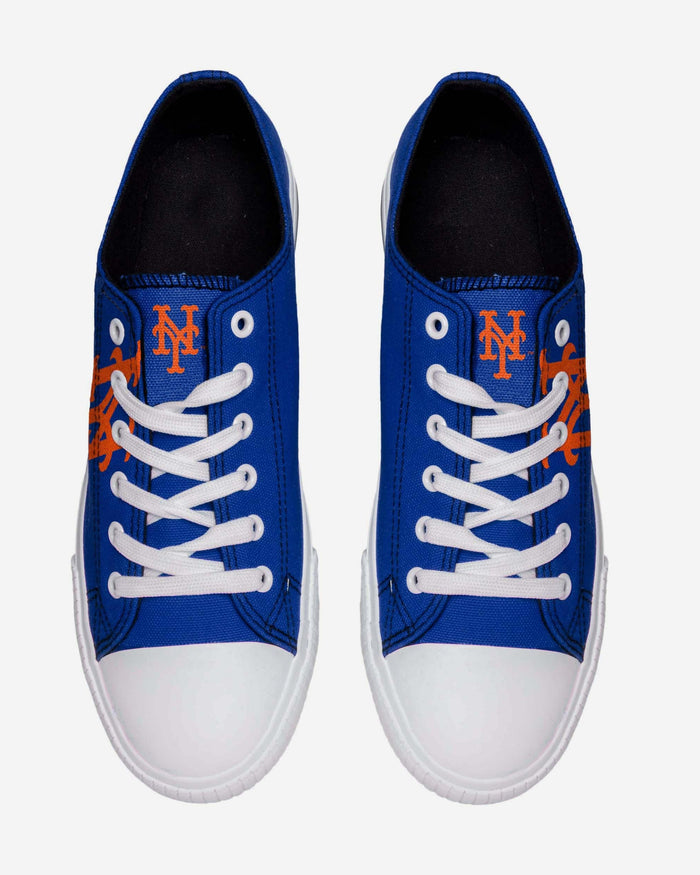 New York Mets Mens Low Top Big Logo Canvas Shoe FOCO - FOCO.com