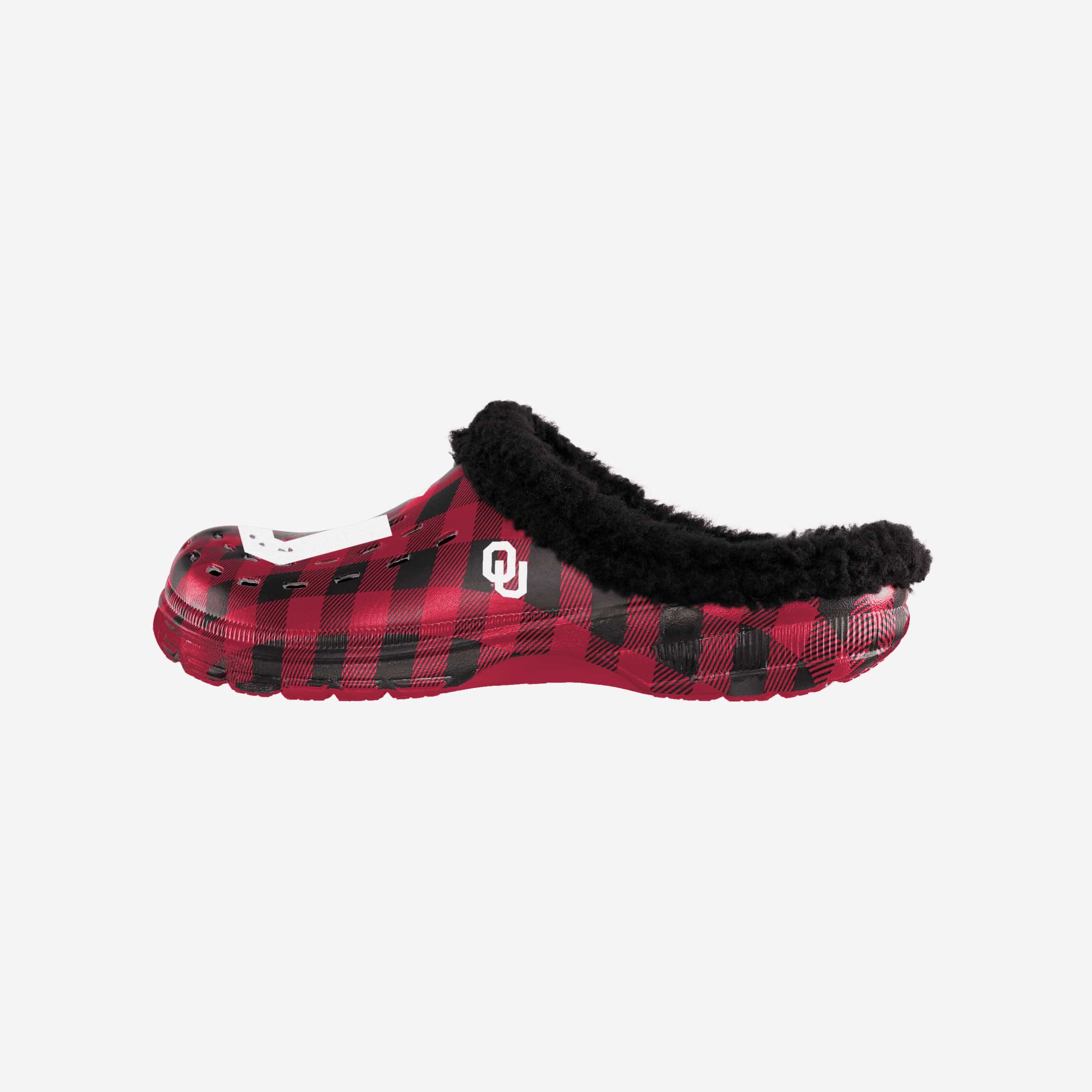 Oklahoma Sooners Sherpa Lined Buffalo Check Clog FOCO