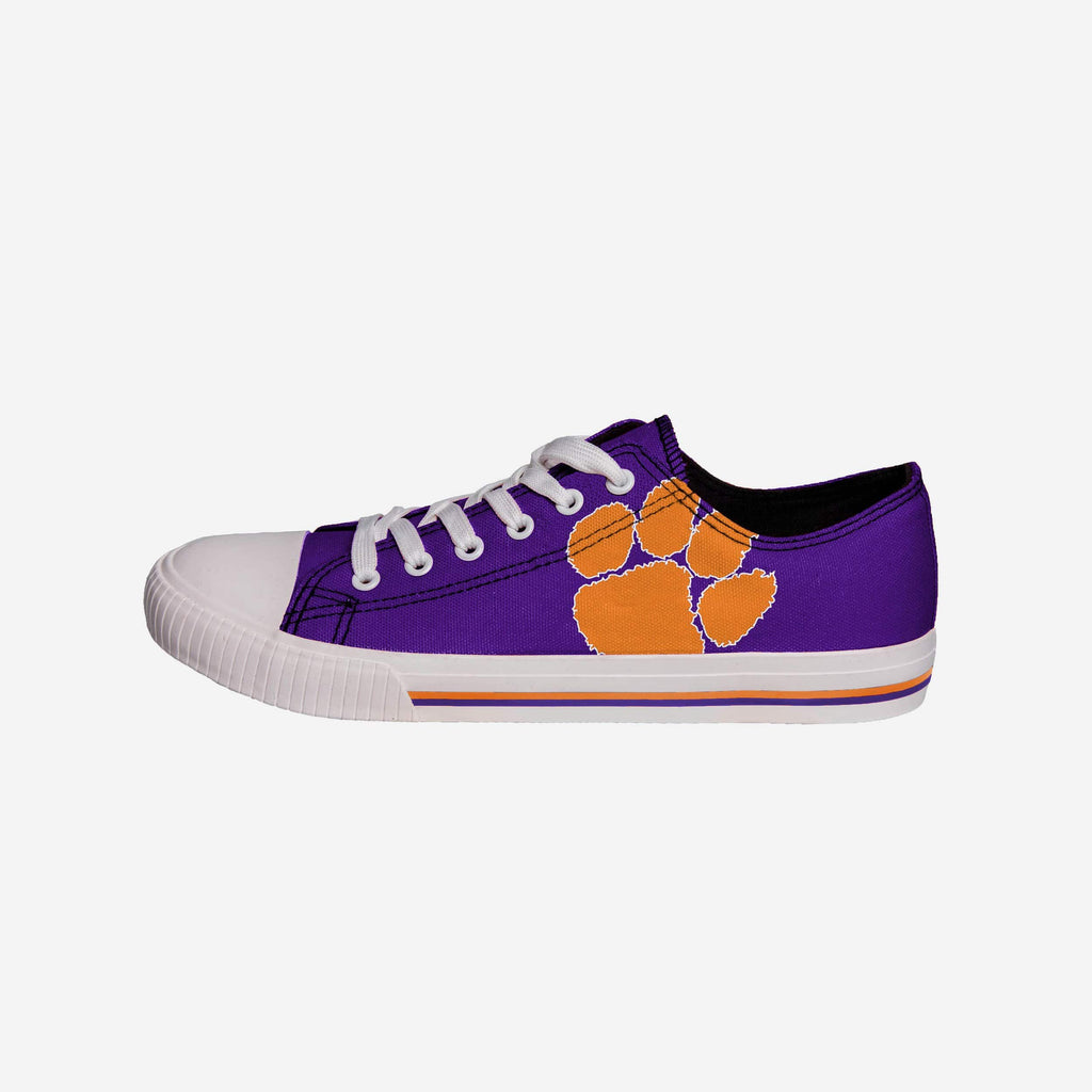 Clemson Tigers Mens Low Top Big Logo Canvas Shoe FOCO - FOCO.com