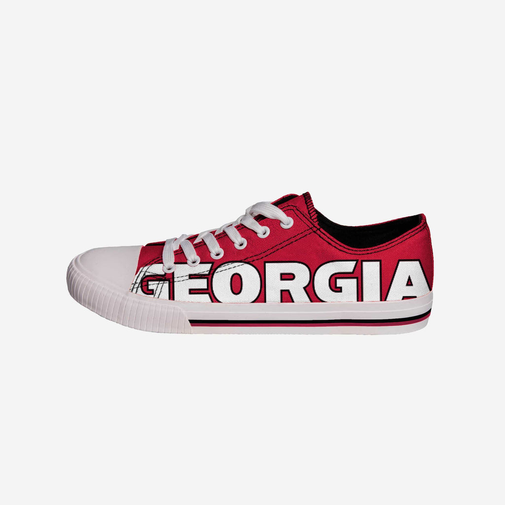 Georgia Bulldogs Mens Low Top Big Logo Canvas Shoe FOCO - FOCO.com