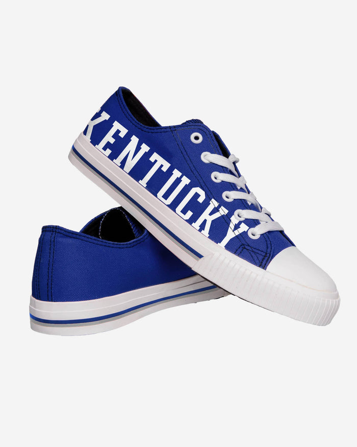 Kentucky Wildcats Mens Low Top Big Logo Canvas Shoe FOCO - FOCO.com