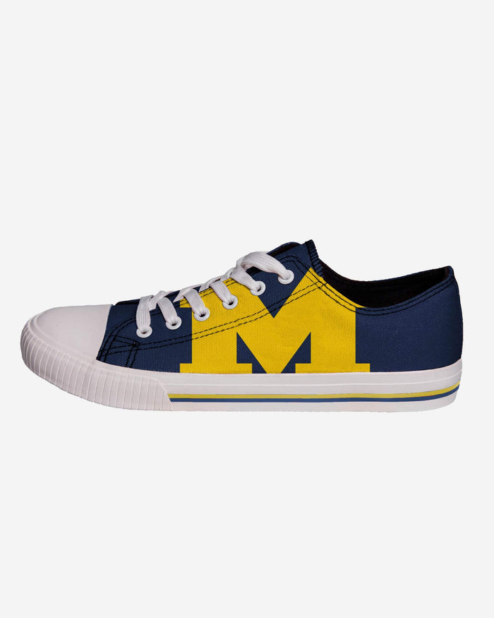 Michigan Wolverines Mens Low Top Big Logo Canvas Shoe FOCO - FOCO.com