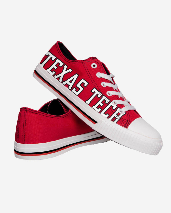 Texas Tech Red Raiders Mens Low Top Big Logo Canvas Shoe FOCO - FOCO.com