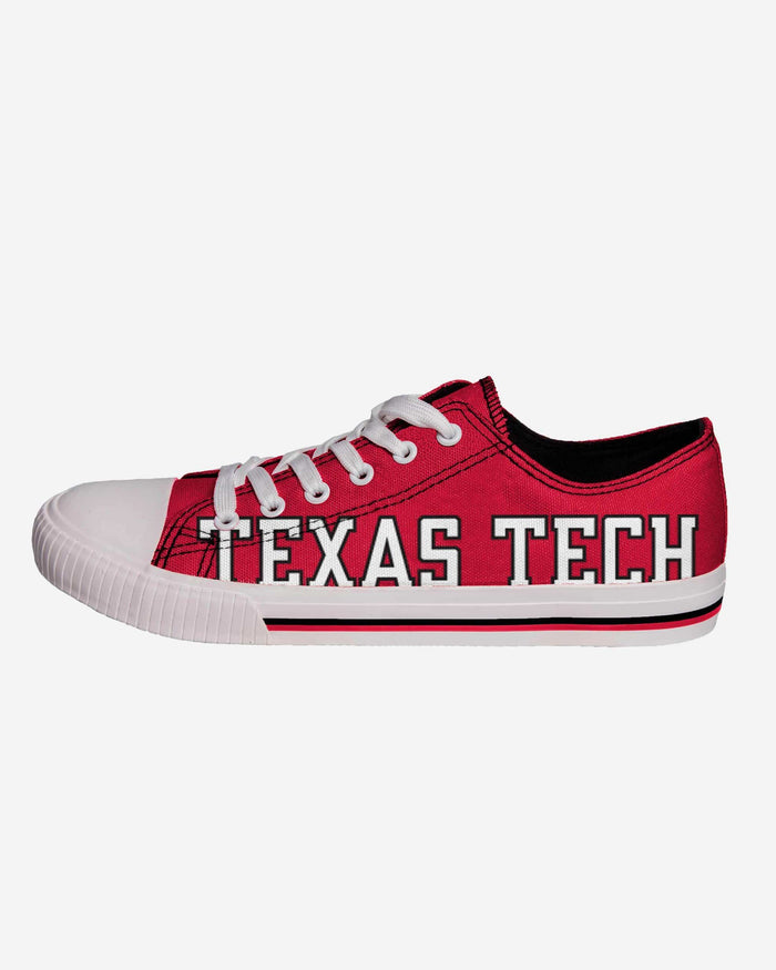Texas Tech Red Raiders Mens Low Top Big Logo Canvas Shoe FOCO - FOCO.com