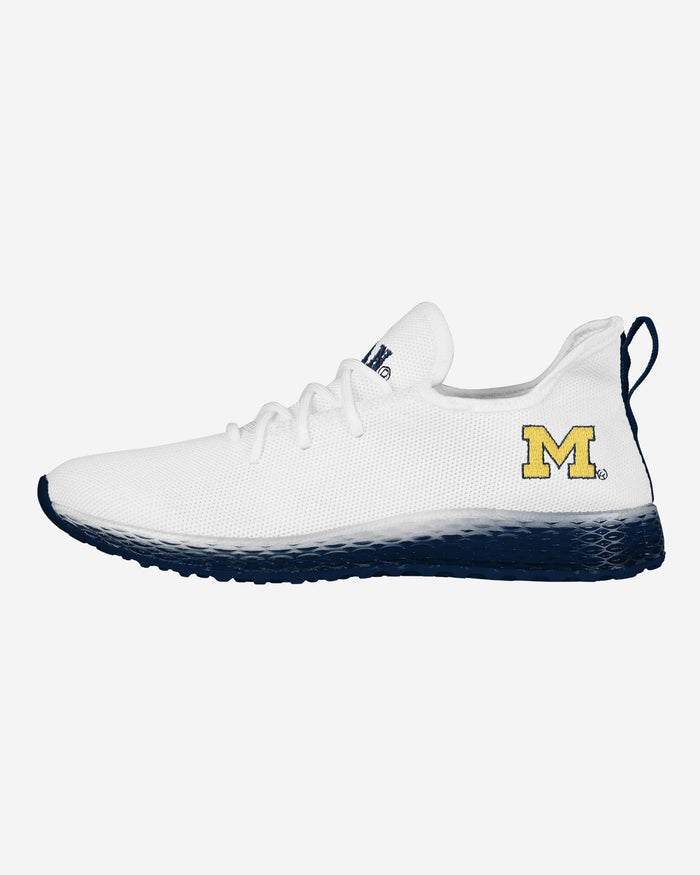 Michigan Wolverines Gradient Midsole White Sneakers FOCO 7 - FOCO.com
