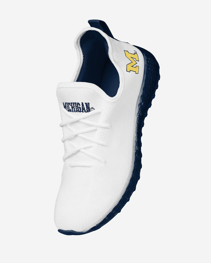Michigan Wolverines Gradient Midsole White Sneakers FOCO - FOCO.com