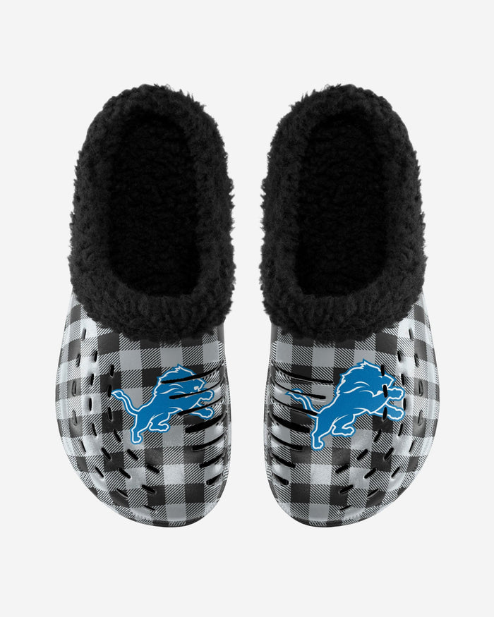 Detroit Lions Sherpa Lined Buffalo Check Clog FOCO - FOCO.com