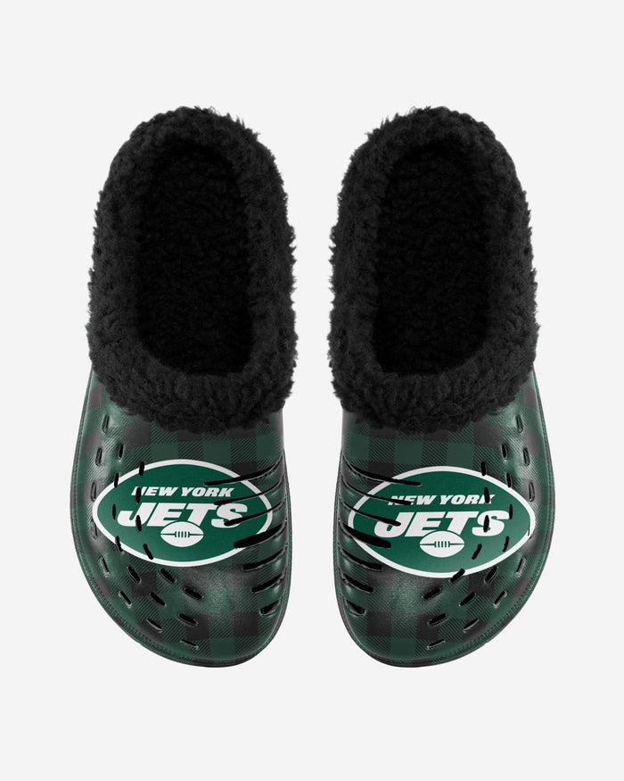 New York Jets Sherpa Lined Buffalo Check Clog FOCO - FOCO.com