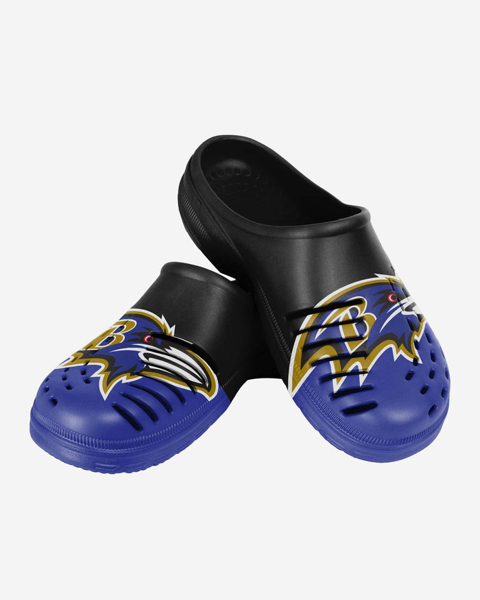 Baltimore Ravens Colorblock Big Logo Clog FOCO - FOCO.com