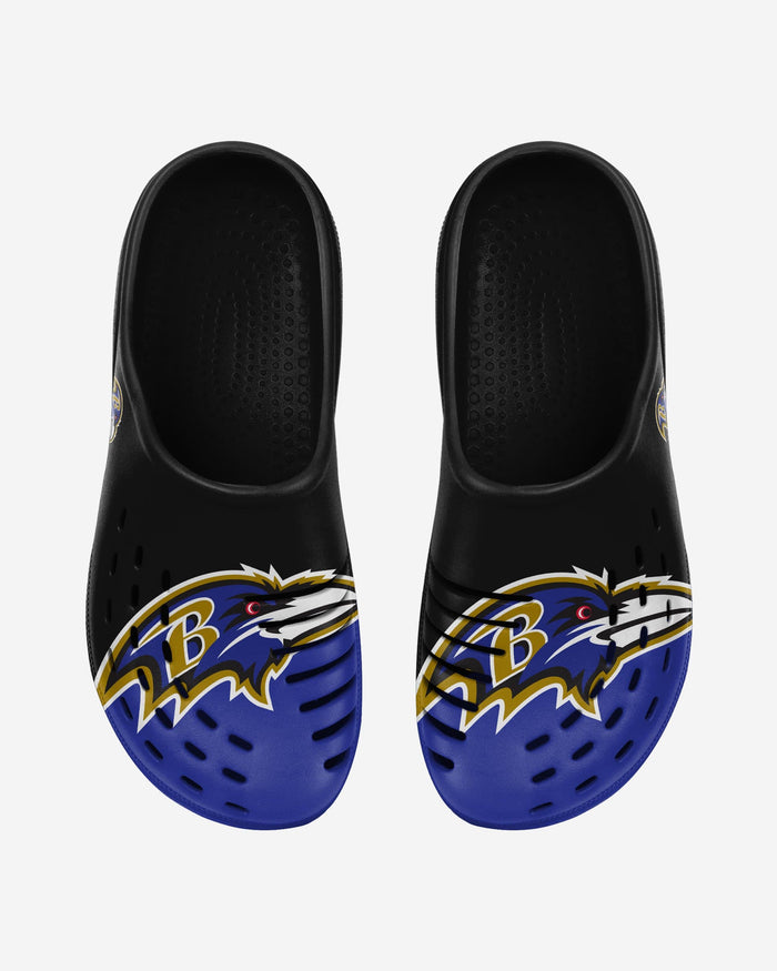 Baltimore Ravens Colorblock Big Logo Clog FOCO S - FOCO.com