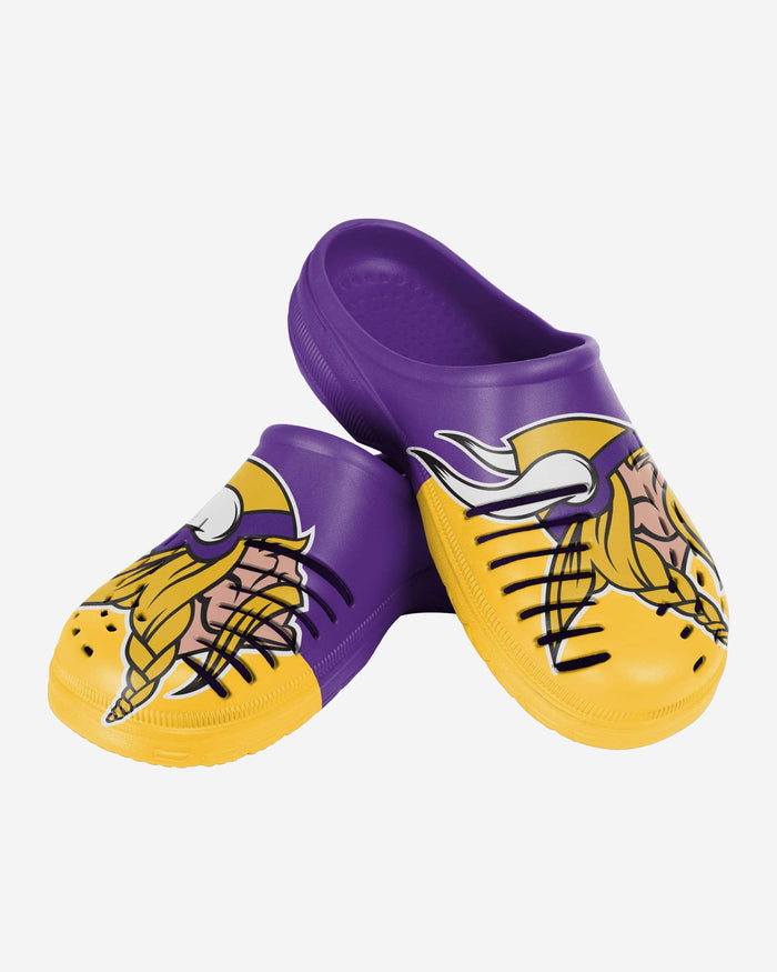 Minnesota Vikings Colorblock Big Logo Clog FOCO - FOCO.com
