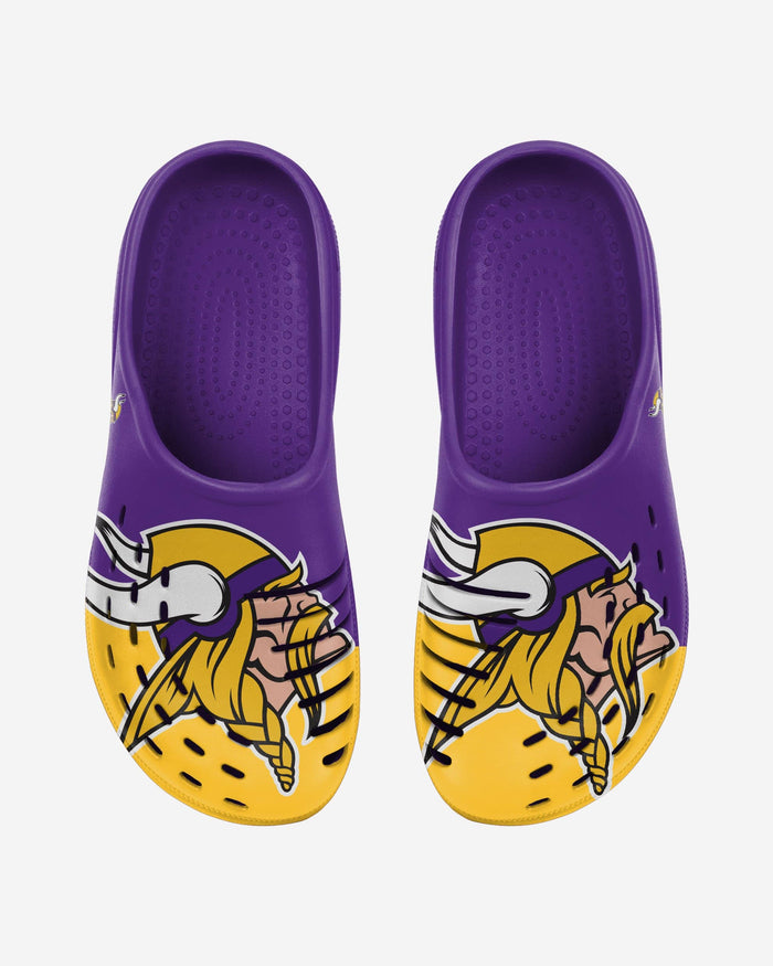 Minnesota Vikings Colorblock Big Logo Clog FOCO S - FOCO.com