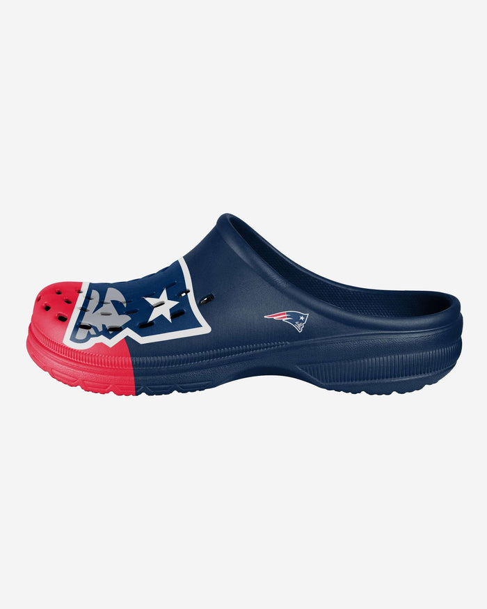New England Patriots Colorblock Big Logo Clog FOCO - FOCO.com