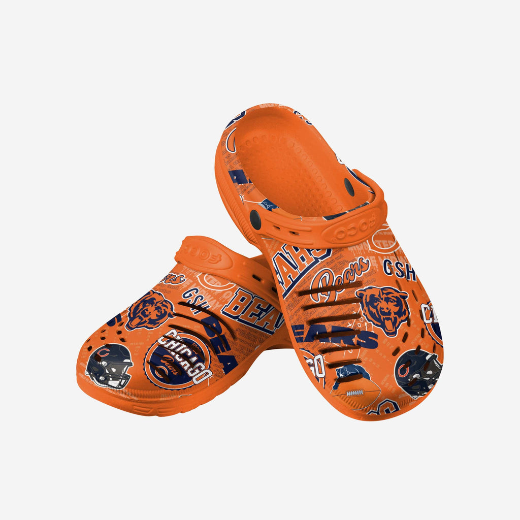 Chicago Bears Historic Print Clog With Strap FOCO