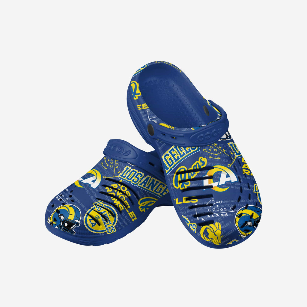 Los Angeles Rams Historic Print Clog With Strap FOCO