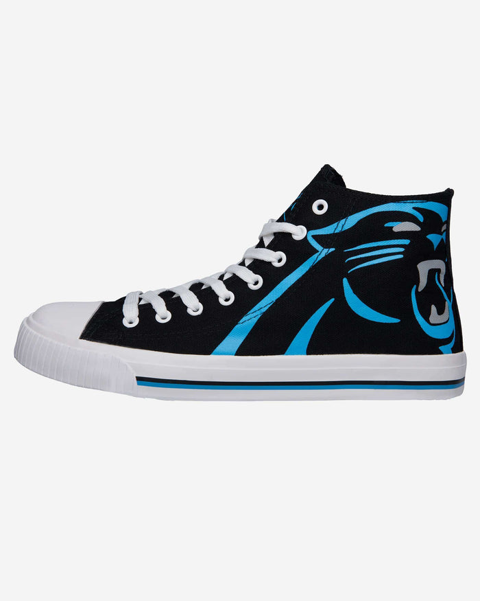 Carolina Panthers Mens High Top Big Logo Canvas Shoe FOCO - FOCO.com