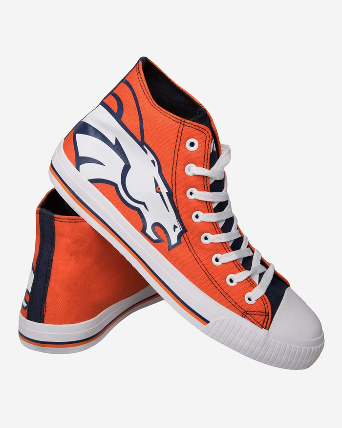 Denver Broncos Mens High Top Big Logo Canvas Shoe FOCO - FOCO.com
