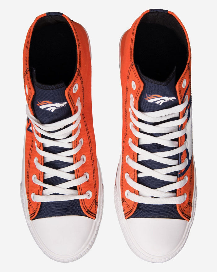 Denver Broncos Mens High Top Big Logo Canvas Shoe FOCO - FOCO.com
