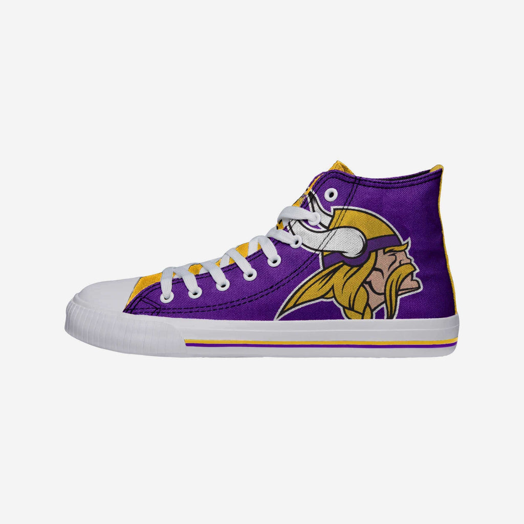 Minnesota Vikings Mens High Top Big Logo Canvas Shoe FOCO - FOCO.com