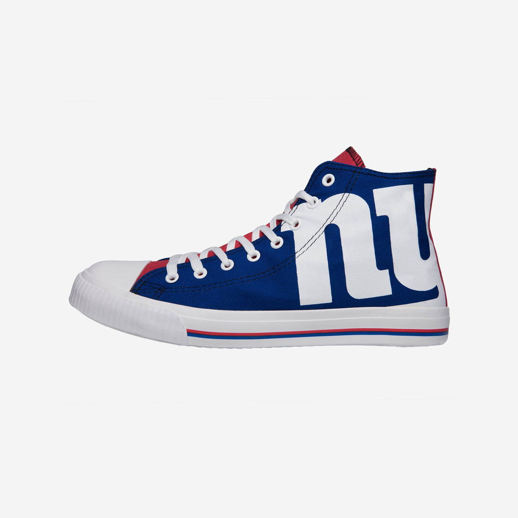 New York Giants Mens High Top Big Logo Canvas Shoe FOCO - FOCO.com