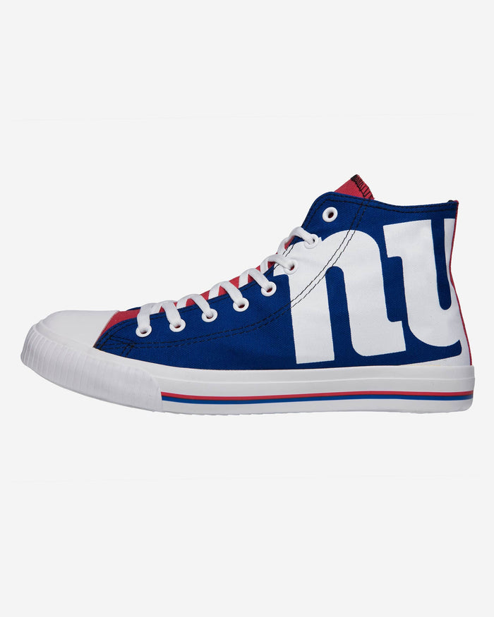 New York Giants Mens High Top Big Logo Canvas Shoe FOCO - FOCO.com
