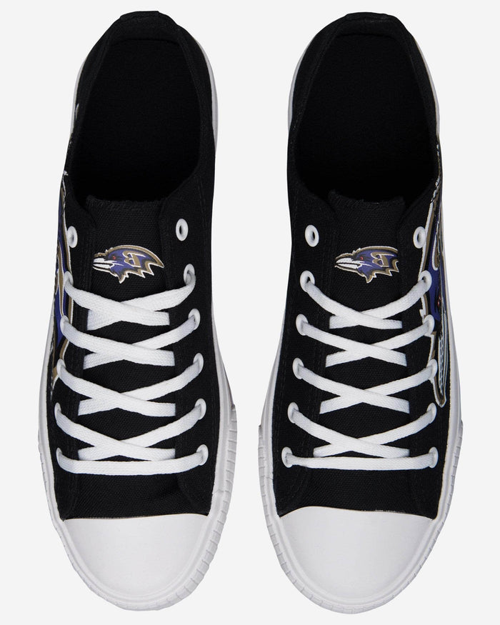 Baltimore Ravens Mens Low Top Big Logo Canvas Shoe FOCO - FOCO.com