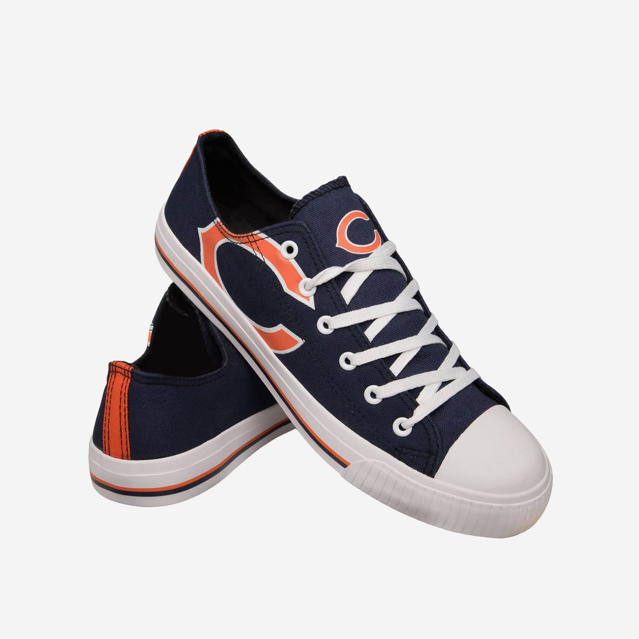 Chicago Bears Mens Low Top Big Logo Canvas Shoe FOCO