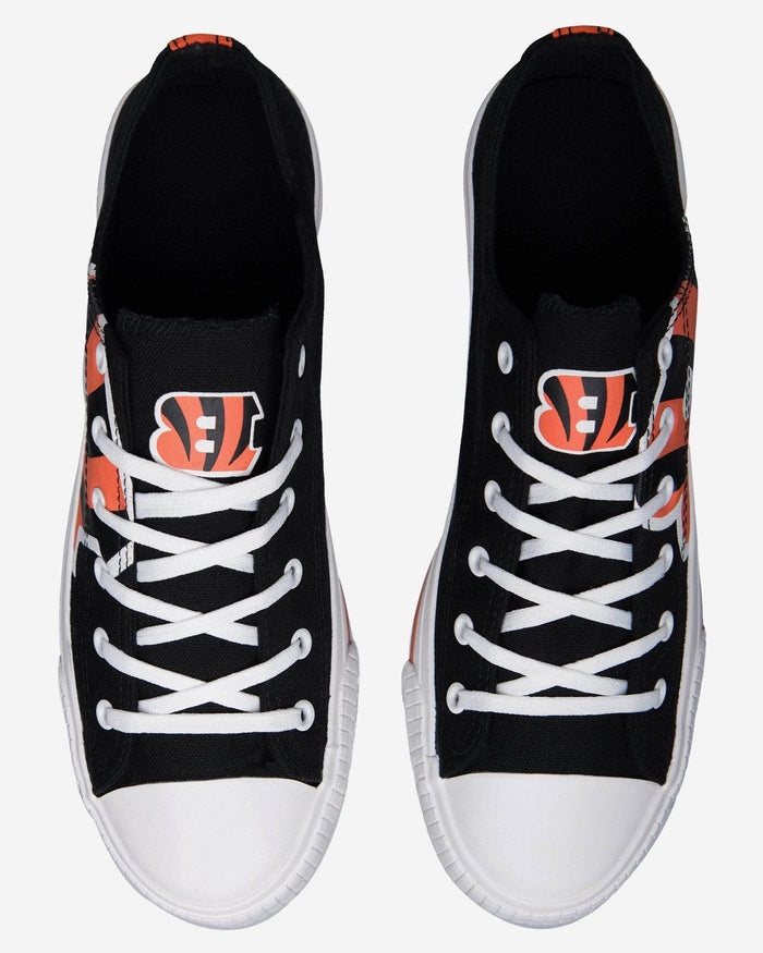 Cincinnati Bengals Mens Low Top Big Logo Canvas Shoe FOCO - FOCO.com