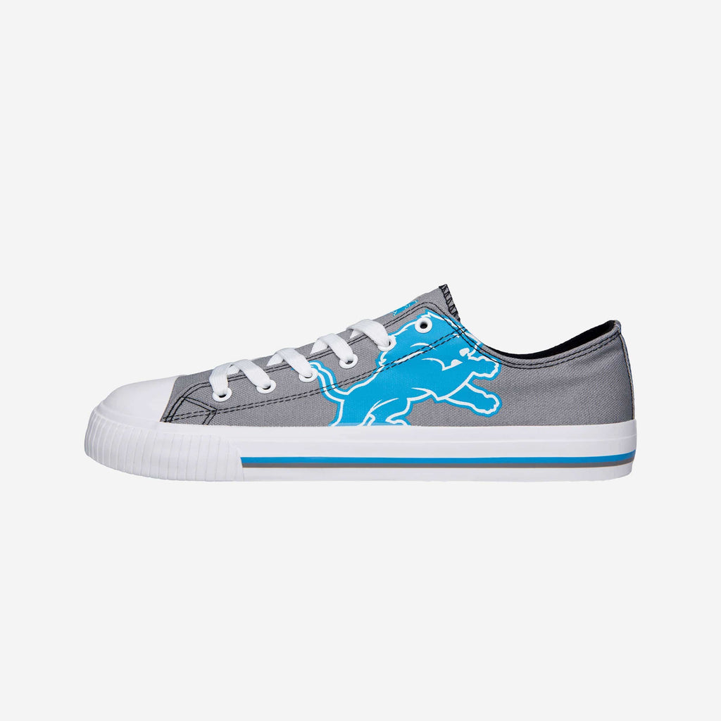 Detroit Lions Mens Low Top Big Logo Canvas Shoe FOCO - FOCO.com