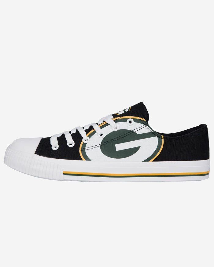 Green Bay Packers Mens Low Top Big Logo Canvas Shoe FOCO - FOCO.com