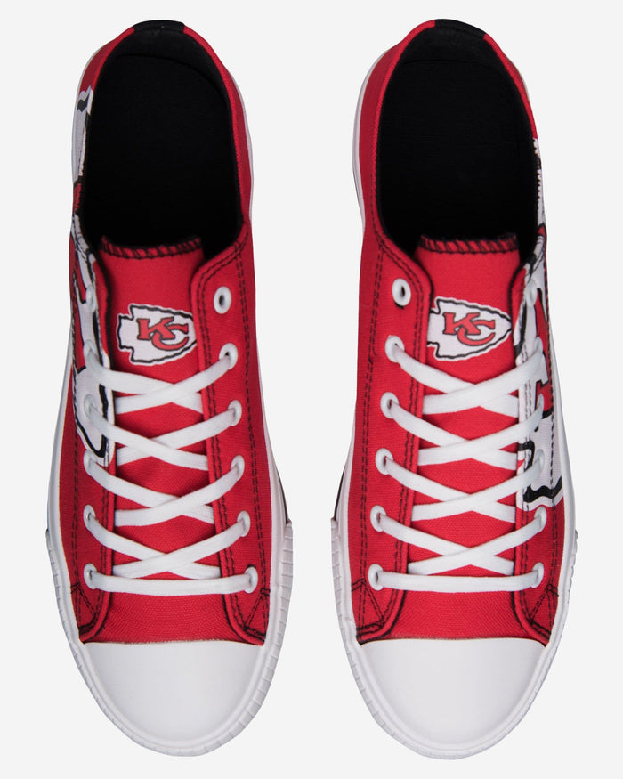 Kansas City Chiefs Mens Low Top Big Logo Canvas Shoe FOCO - FOCO.com