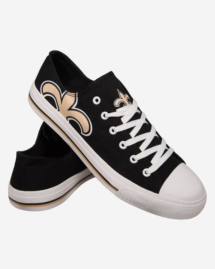 New Orleans Saints Mens Low Top Big Logo Canvas Shoe FOCO - FOCO.com
