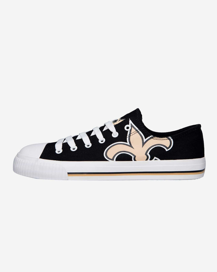 New Orleans Saints Mens Low Top Big Logo Canvas Shoe FOCO - FOCO.com