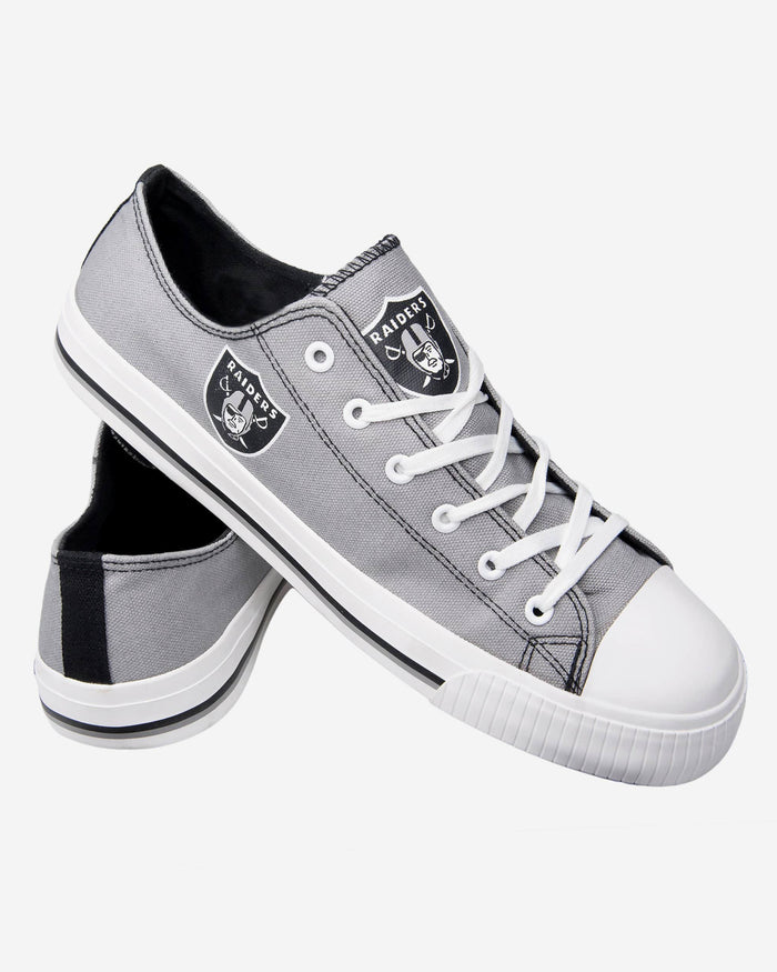 Las Vegas Raiders Mens Low Top Big Logo Canvas Shoe FOCO - FOCO.com