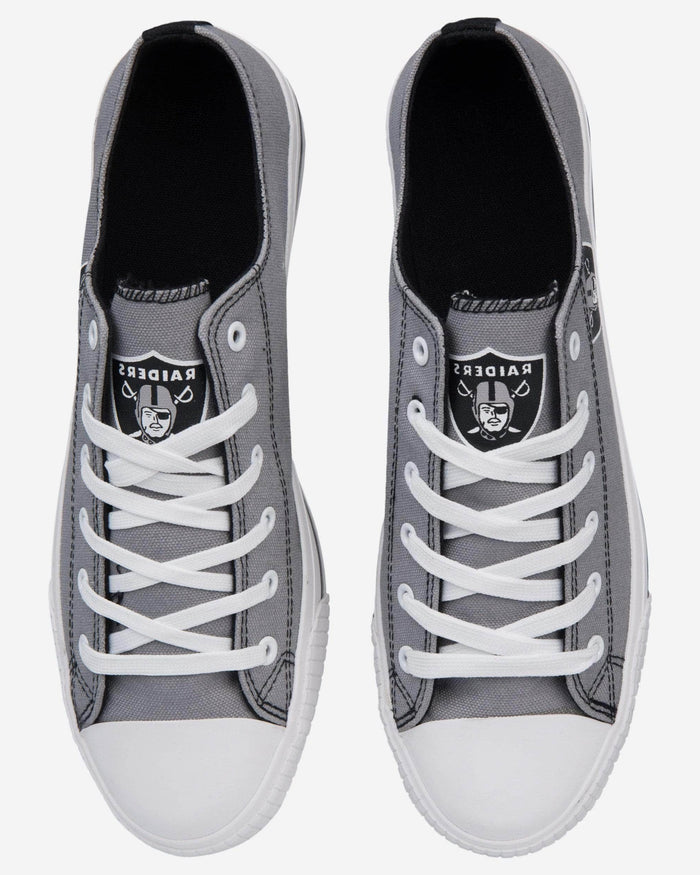 Las Vegas Raiders Mens Low Top Big Logo Canvas Shoe FOCO - FOCO.com