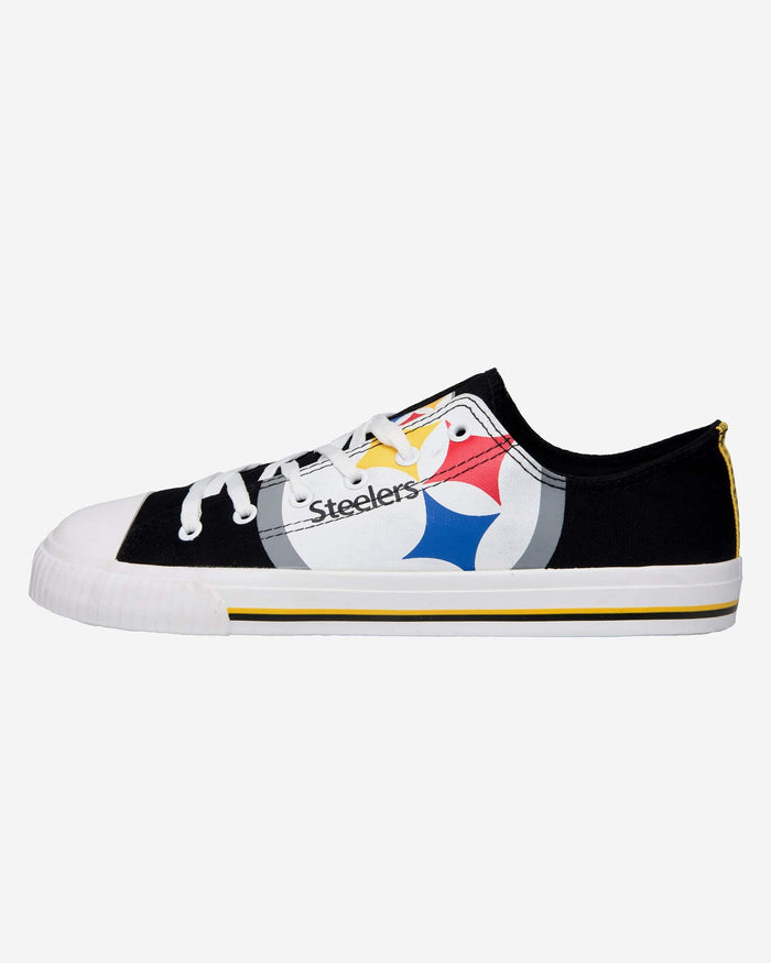 Pittsburgh Steelers Mens Low Top Big Logo Canvas Shoe FOCO - FOCO.com