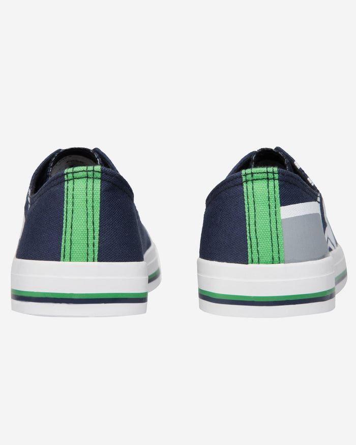 Seattle Seahawks Mens Low Top Big Logo Canvas Shoe FOCO - FOCO.com