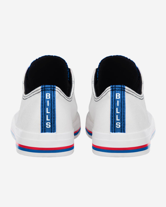Buffalo Bills Low Top White Canvas Shoe FOCO - FOCO.com