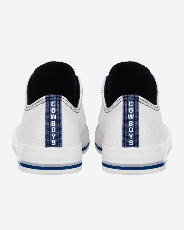 Dallas Cowboys Low Top White Canvas Shoe FOCO - FOCO.com