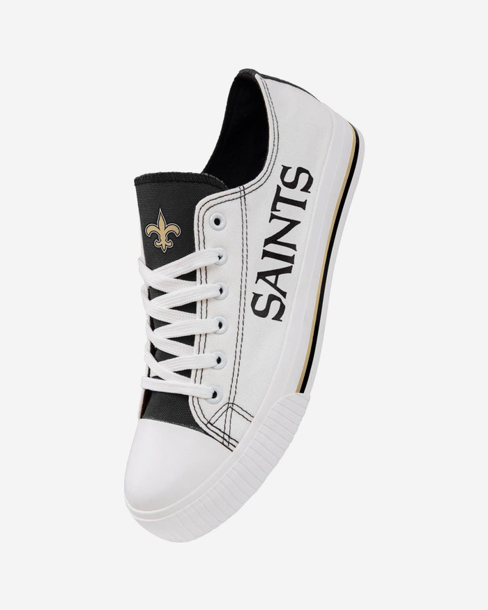 New Orleans Saints Low Top White Canvas Shoe FOCO - FOCO.com