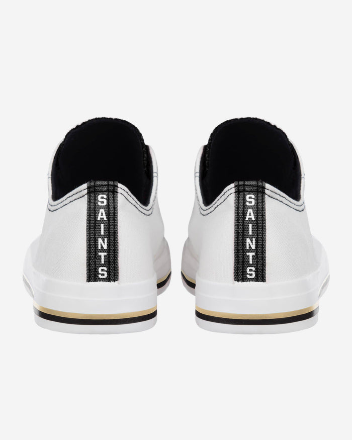 New Orleans Saints Low Top White Canvas Shoe FOCO - FOCO.com