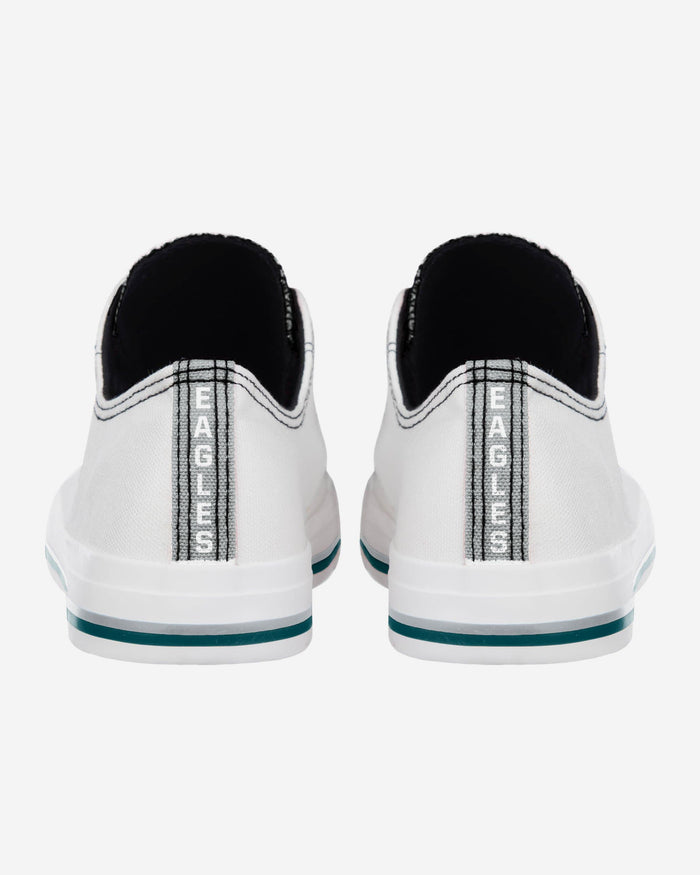 Philadelphia Eagles Low Top White Canvas Shoe FOCO - FOCO.com