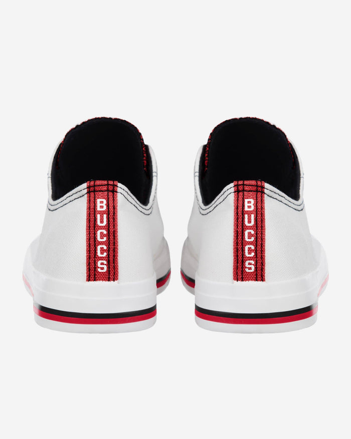 Tampa Bay Buccaneers Low Top White Canvas Shoe FOCO - FOCO.com