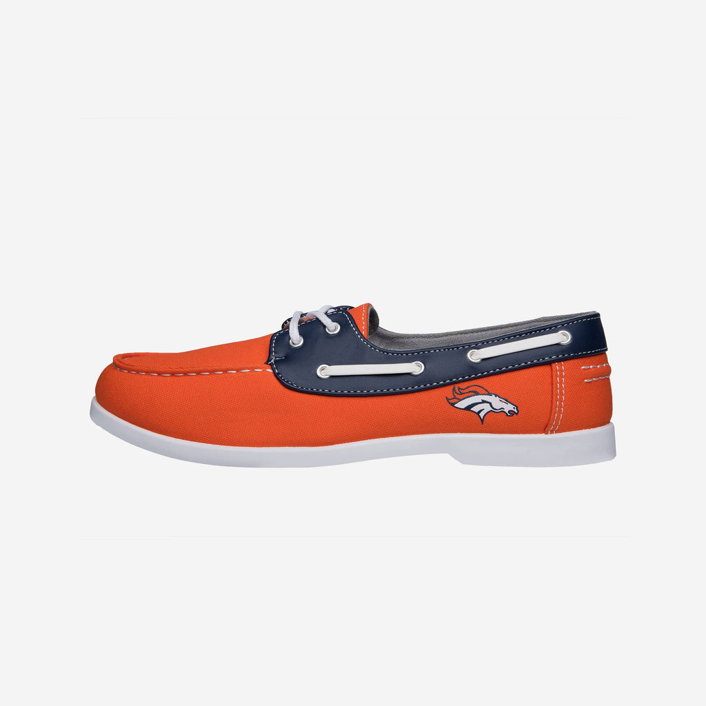 Denver Broncos Mens Side Logo Canvas Shoe FOCO - FOCO.com