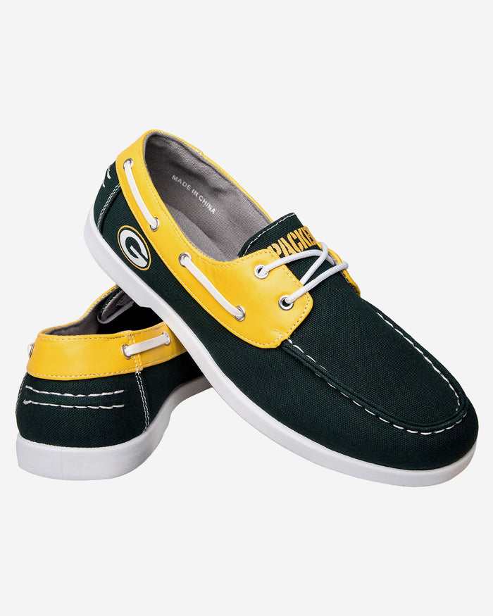 Green Bay Packers Mens Side Logo Canvas Shoe FOCO - FOCO.com